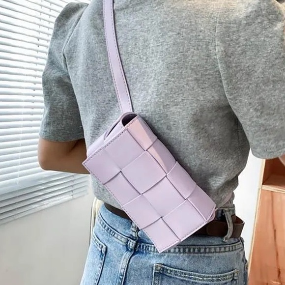 🆕 Zenana VEGAN LEATHER WOVEN CROSSBODY WAIST BAG - Picture 1 of 5